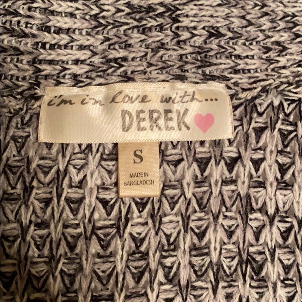 Derek ♥️ Gray Open Face Cardigan, Small - Picture 3 of 8